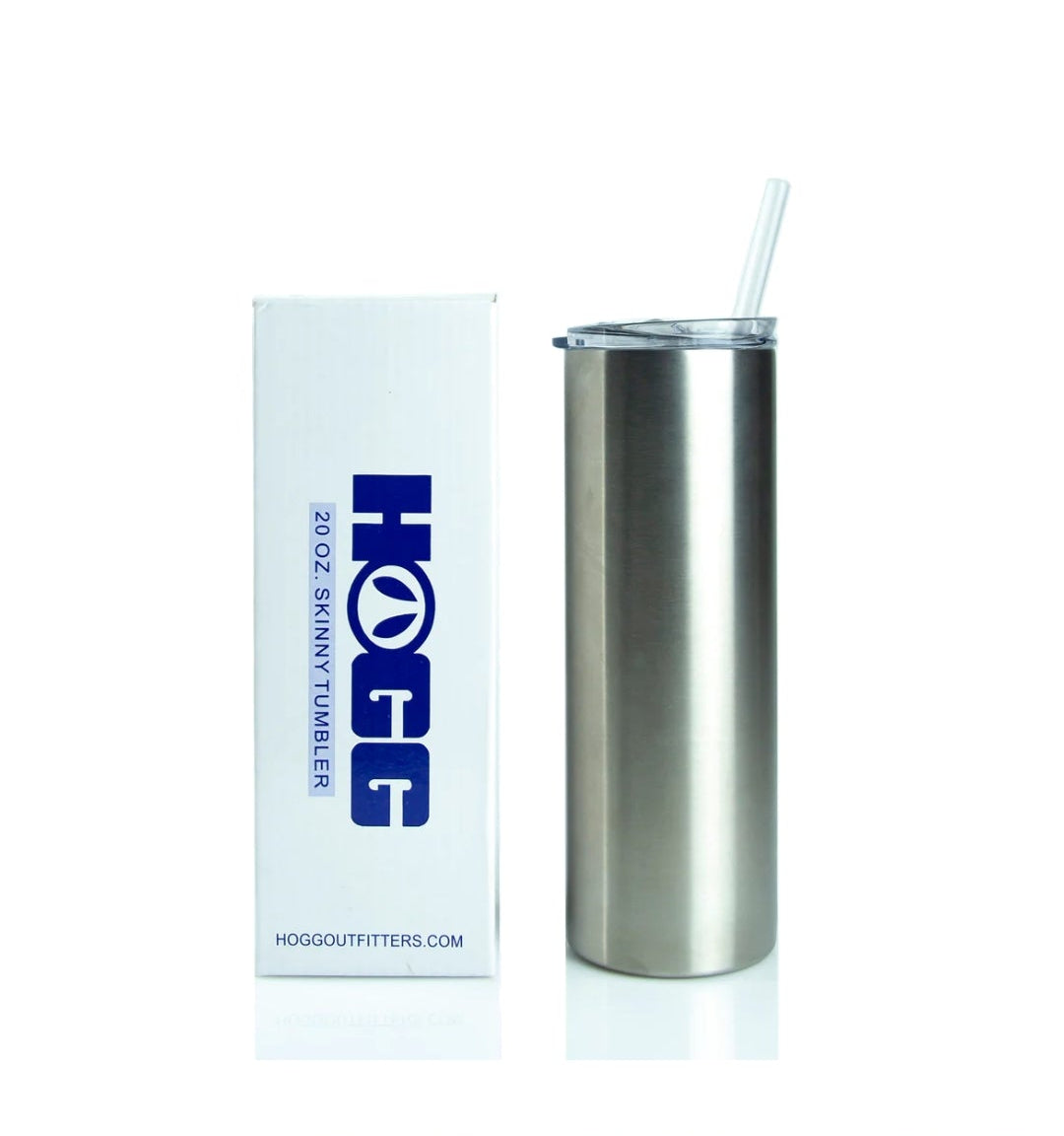 Hogg 20 oz skinny w/lid and straw